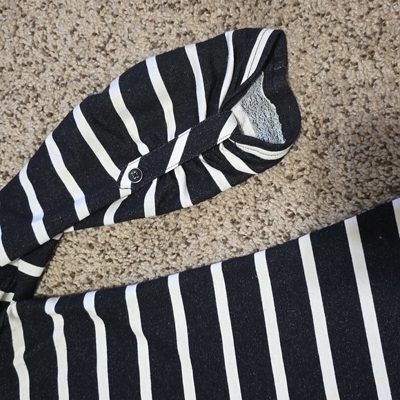 T by Talbots Casual B/W Striped shift dress with exposed red zipper - Picture 8 of 9